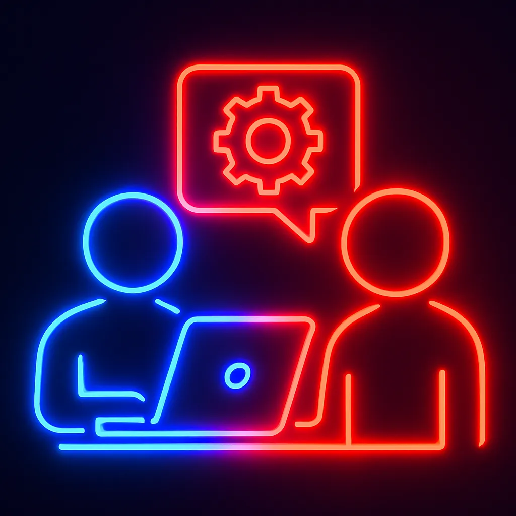 Employees learning together